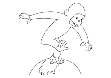 George Walking coloring page