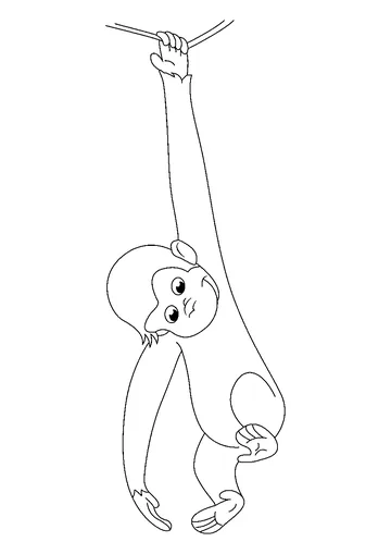 George Hanging Down coloring page