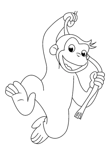 Swings On Rope coloring page