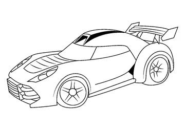 Hot Wheels Luke coloring page