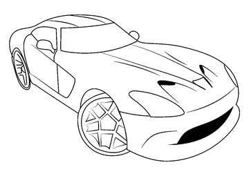 Red Car coloring page