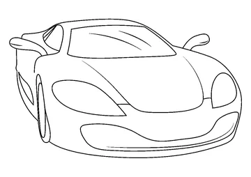 Red Hot Wheels Car coloring page