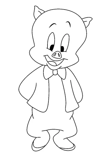 Porky Pig Pic coloring page