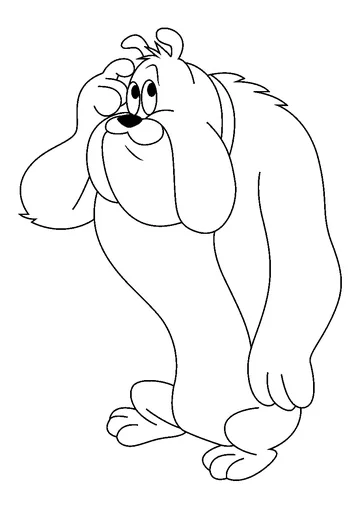 Dog Cartoon coloring page