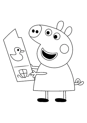 Peppa Pig Read coloring page