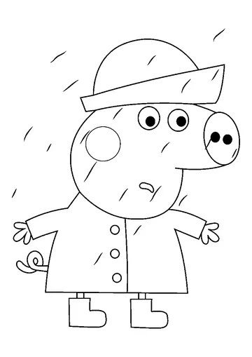 Sad Pig coloring page