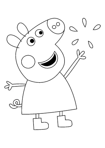 Enjoy Pig coloring page