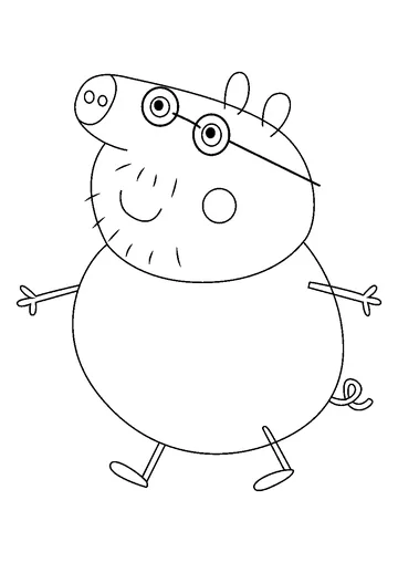Daddy Pig coloring page