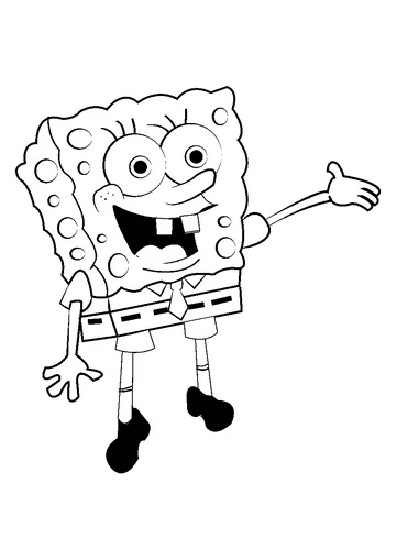 Spongebob Laughing coloring page