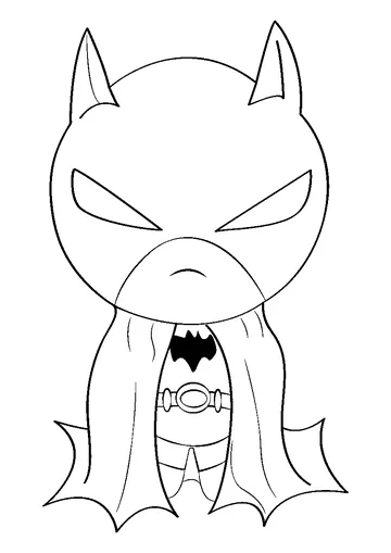 Standing Chibi Batman coloring page