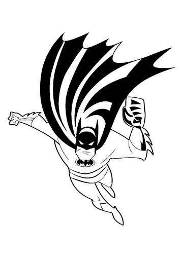 Running Batman coloring page