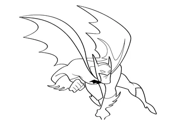 Batman Fighting coloring page