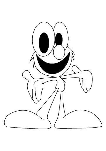 Funny Elmo coloring page