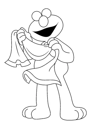 Fresh Elmo coloring page