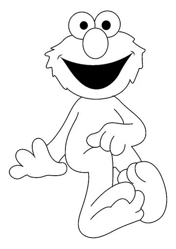 Smiling Elmo coloring page