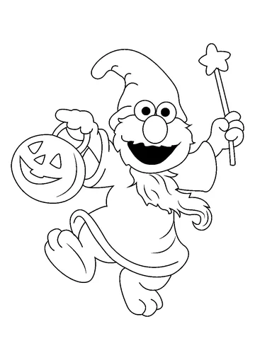 Loves Halloween coloring page