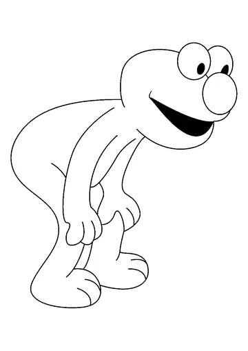 Elmo Looking Down coloring page