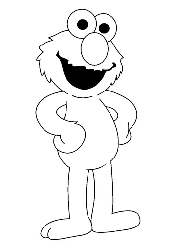 Standing Elmo coloring page