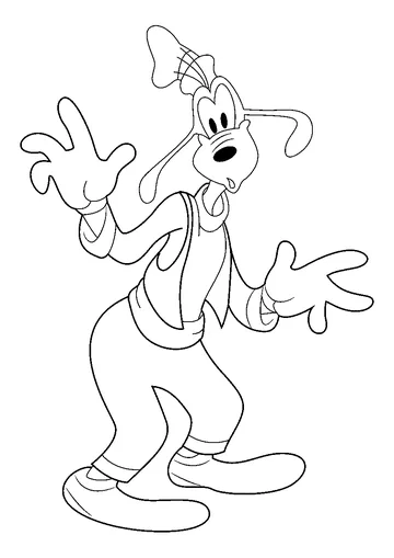 Shocking Goofy coloring page