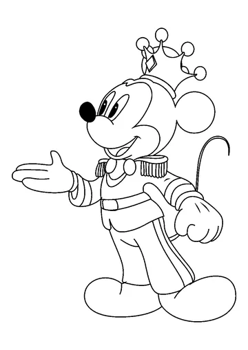 Prince Mickey coloring page