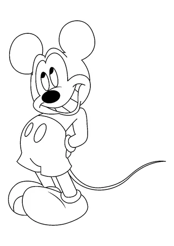 Smile Mickey Mouse coloring page