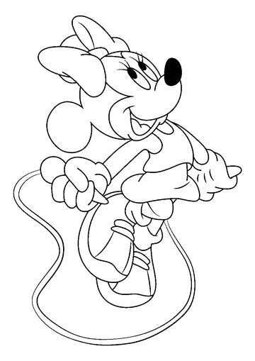 Minnie Mouse To Jump Rope coloring page