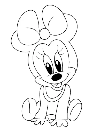 Nice Minnie Mouse coloring page