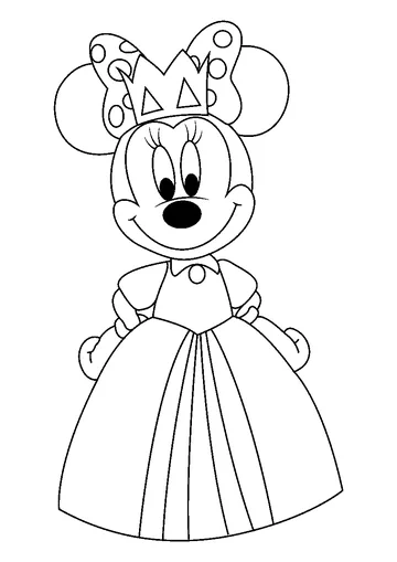Pink Minnie Mouse coloring page