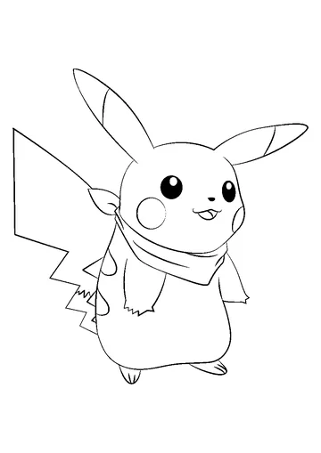 Smart Pikachu coloring page