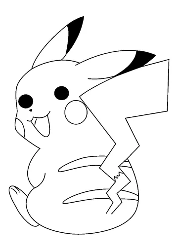 Cheerful Pikachu coloring page