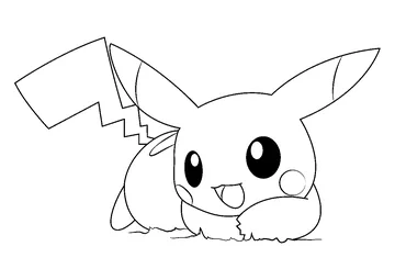 Love Pikachu coloring page
