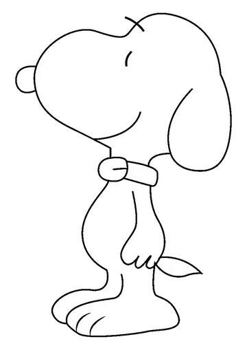 Stand Snoopy coloring page