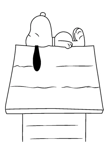 Sleep Snoopy coloring page