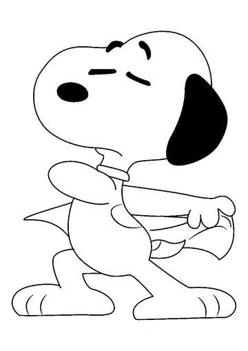 Dance Snoopy coloring page