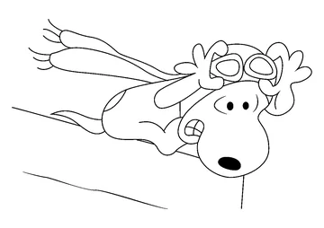 Funny Snoopy coloring page