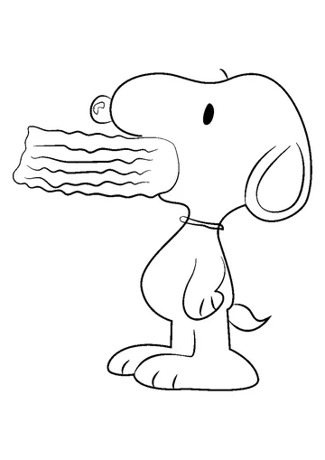 Hungry Dog coloring page