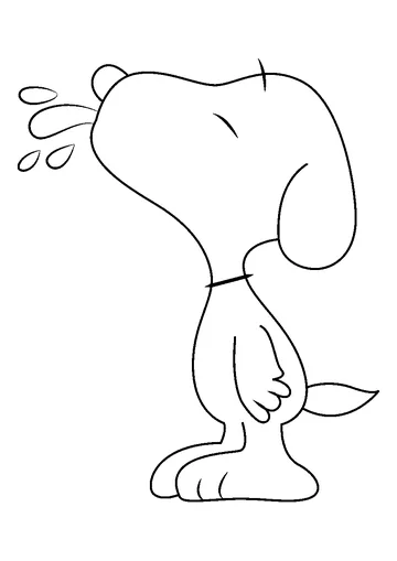 Laughable Snoopy coloring page