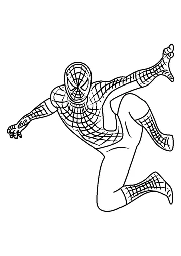 Adult Spiderman coloring page