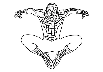Dynamic Spiderman coloring page