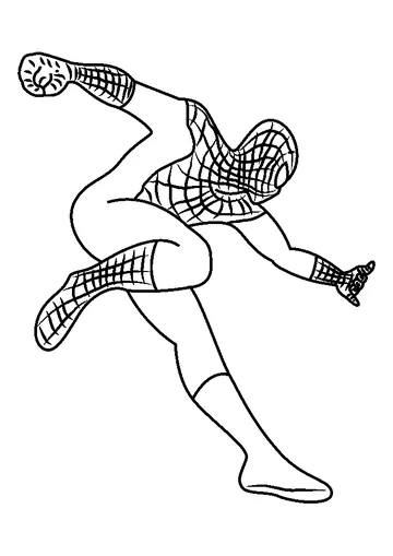 Spider Man In Attack coloring page