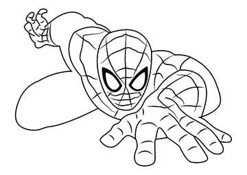 Spiderman The Superhero coloring page