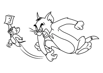 Tom And Jerry Playing coloring page