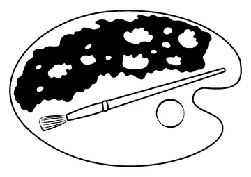 Artist Canvas Palette coloring page