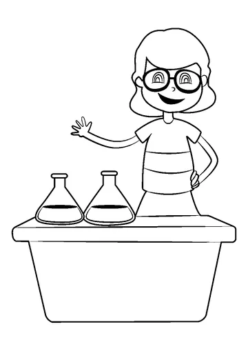 Teacher Experiments In Lab coloring page