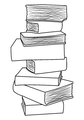 Book Stack coloring page