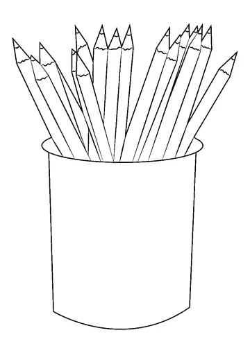Colorful Pencil coloring page
