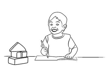 Kids In School coloring page
