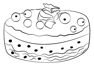 Fruit Cake coloring page