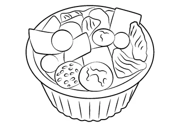 Japanese Rice Crackers coloring page