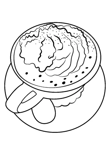 Chocolate Coffee coloring page